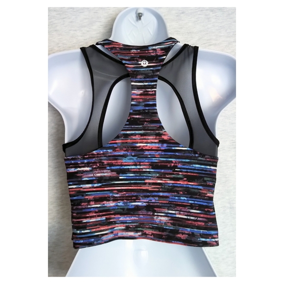 Lululemon Break Free Tank - Nulu - Hinshu Alpine White Multi / Black - Picture 6 of 10